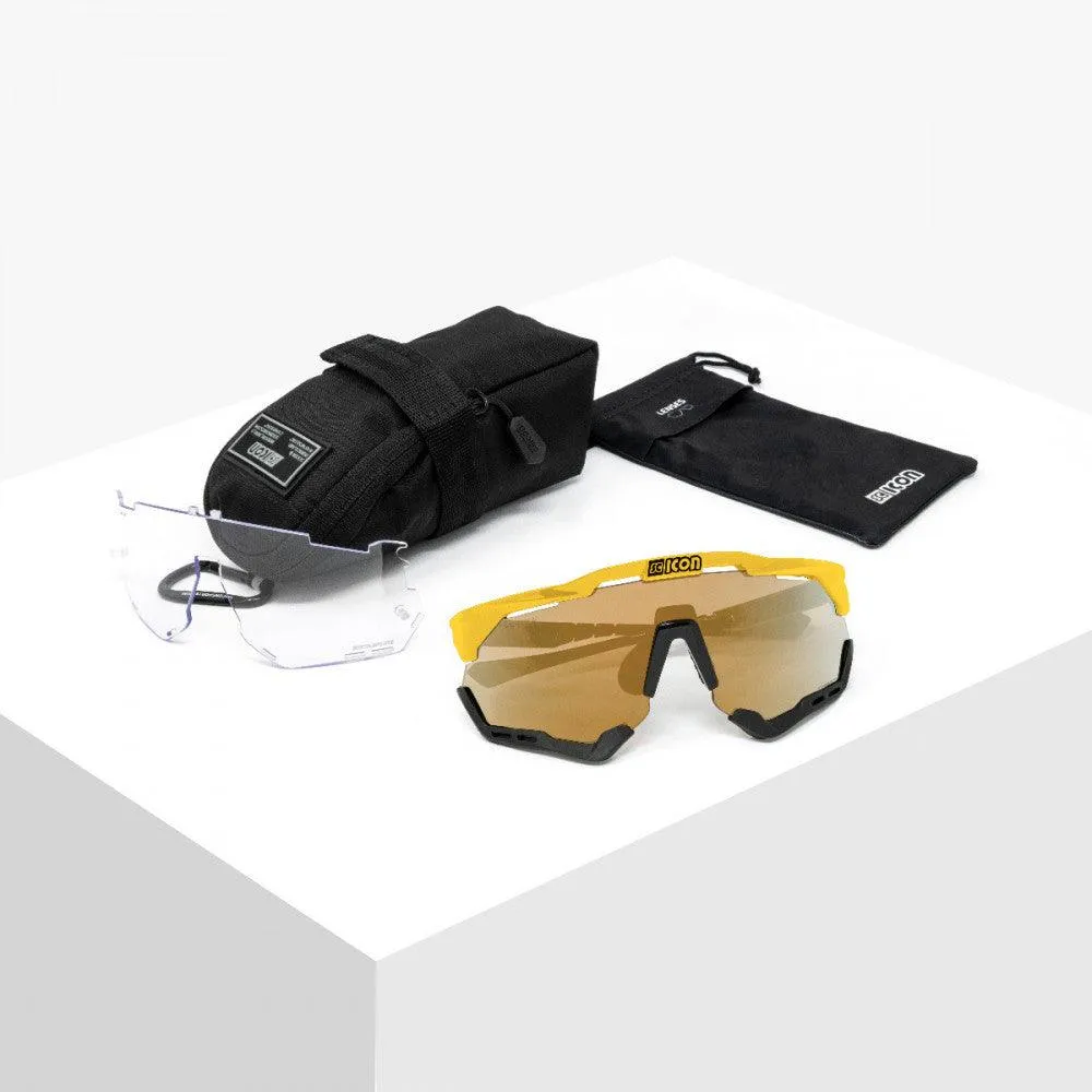 Scicon Aeroshade XL Sport Sunglasses (Multimirror Bronze/Yellow Gloss)