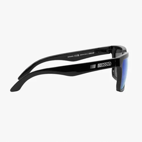 Scicon Gallio Sport Sunglasses (Black Gloss/Multimirror Blue)