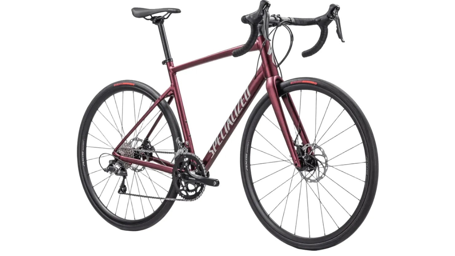 Specialized Allez E5 Disc (Satin Maroon/Silver Dust/Flo Red)