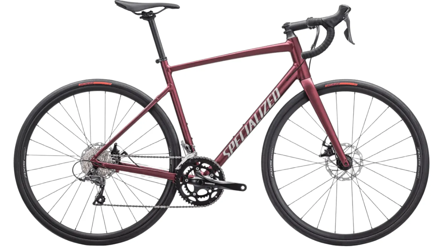 Specialized Allez E5 Disc (Satin Maroon/Silver Dust/Flo Red)