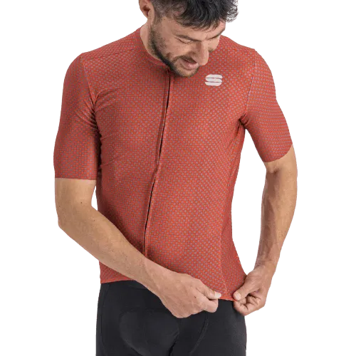 Sportful Checkmate Mens Cycling Jersey (Chilli Red Malives)