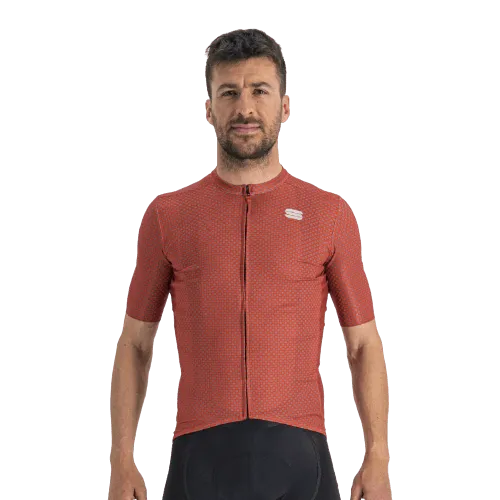 Sportful Checkmate Mens Cycling Jersey (Chilli Red Malives)