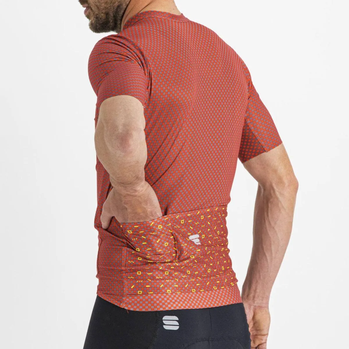 Sportful Checkmate Mens Cycling Jersey (Chilli Red Malives)