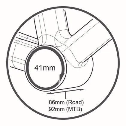 Tripeak BB86 Pressfit Ceramic 86/92 Bottom Bracket (Black)