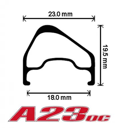 Velocity A23 OC MSW 27.5" Rim Brake Rims (Black/Silver)
